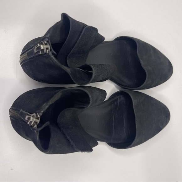 Eileen Fisher Women’s 7.5 Black Tumbled Nubuck Suede Pointed Toe Strap Shoes - Picture 9 of 13